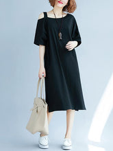 Loose Off-The-Shoulder Long T-Shirt